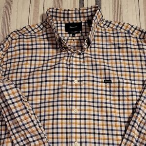 Faconnable Blue and Yellow Plaid Shirt